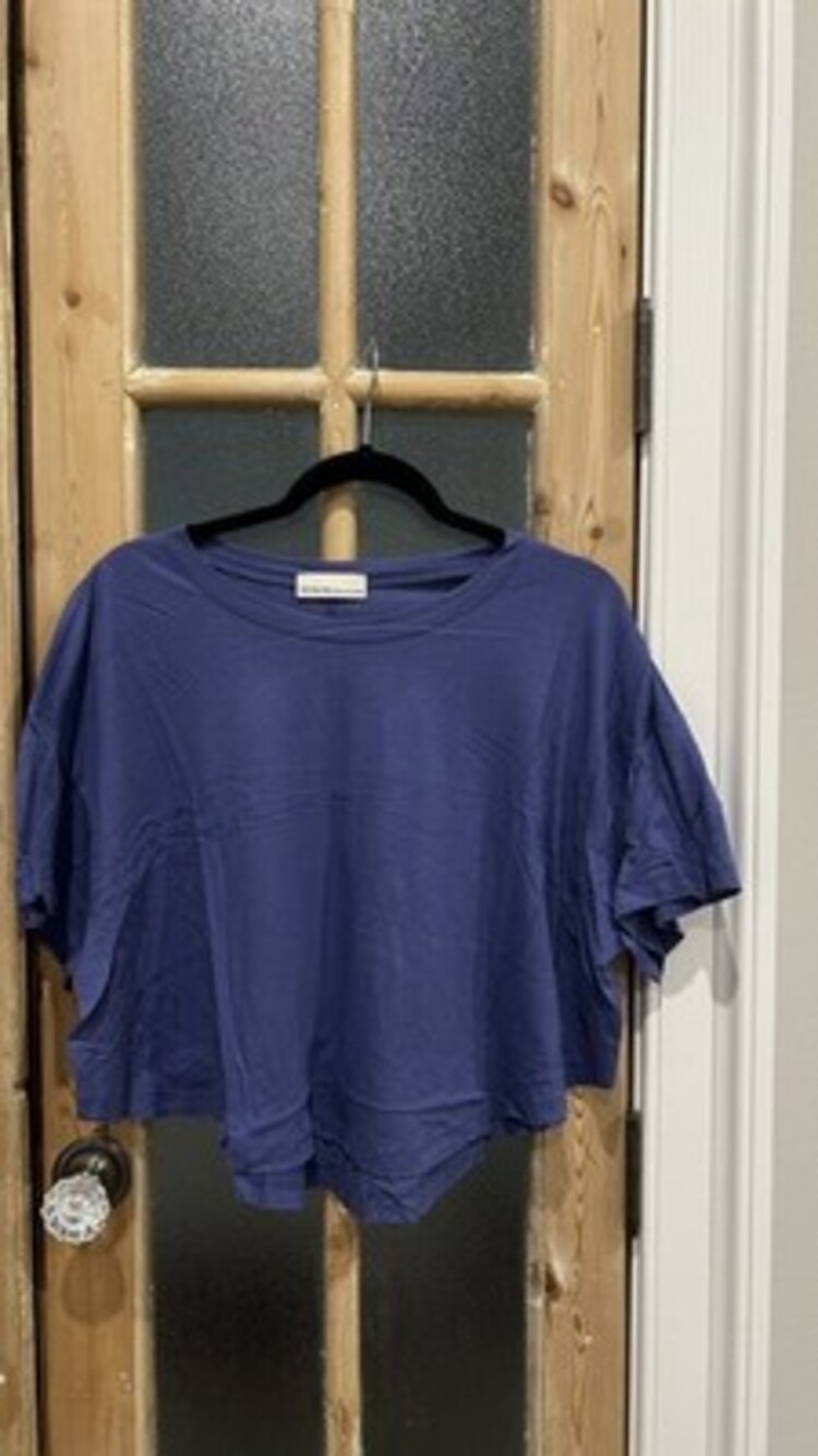 Zenana Cotton Slub Oversized Tee Women Casual Relaxed Fit Short Sleeve M Marlin